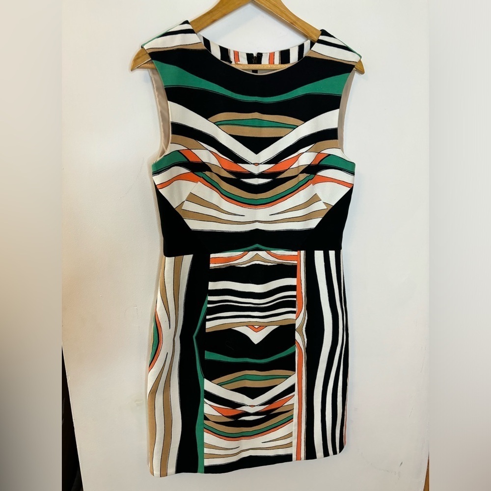 Anthropologie 4Collection Cotton Abstract Multicolor Sheath